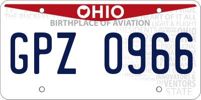 OH license plate GPZ0966