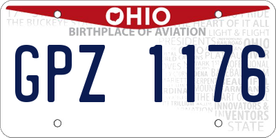 OH license plate GPZ1176