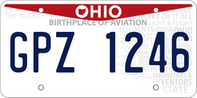 OH license plate GPZ1246