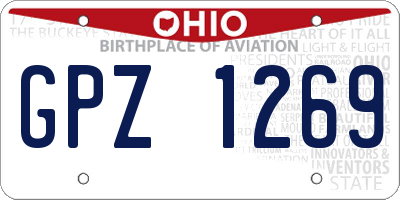 OH license plate GPZ1269