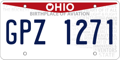 OH license plate GPZ1271