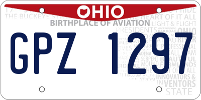 OH license plate GPZ1297