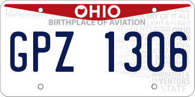 OH license plate GPZ1306