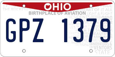 OH license plate GPZ1379