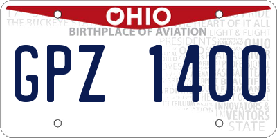 OH license plate GPZ1400