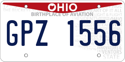 OH license plate GPZ1556