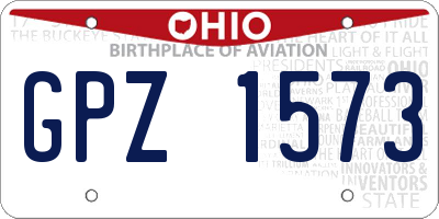 OH license plate GPZ1573