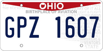 OH license plate GPZ1607