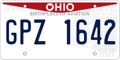 OH license plate GPZ1642