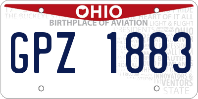 OH license plate GPZ1883