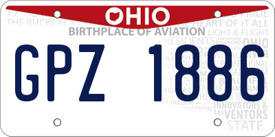 OH license plate GPZ1886
