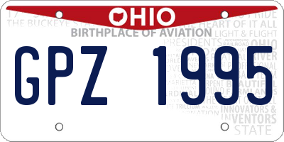 OH license plate GPZ1995