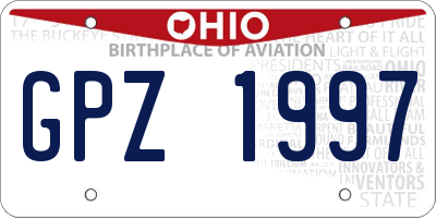 OH license plate GPZ1997