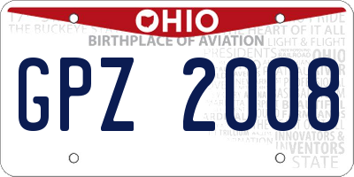 OH license plate GPZ2008