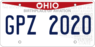 OH license plate GPZ2020