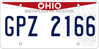 OH license plate GPZ2166