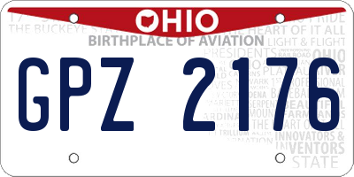 OH license plate GPZ2176
