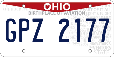 OH license plate GPZ2177