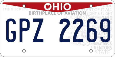 OH license plate GPZ2269