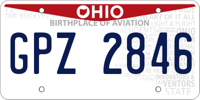 OH license plate GPZ2846