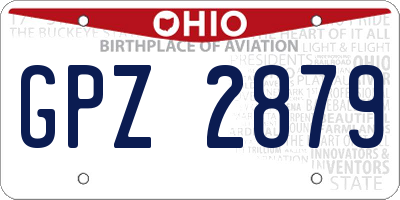 OH license plate GPZ2879
