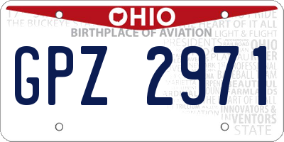 OH license plate GPZ2971