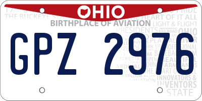 OH license plate GPZ2976