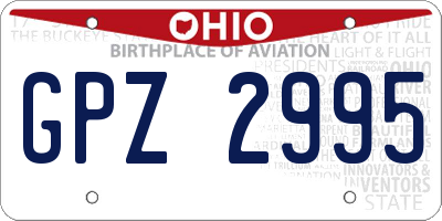 OH license plate GPZ2995