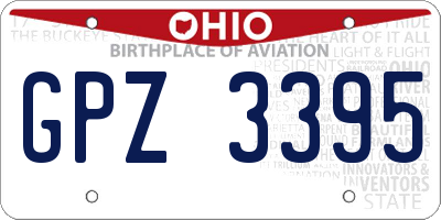 OH license plate GPZ3395