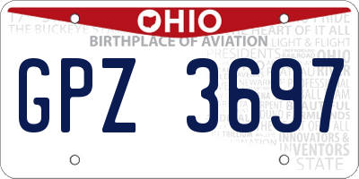 OH license plate GPZ3697