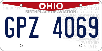OH license plate GPZ4069