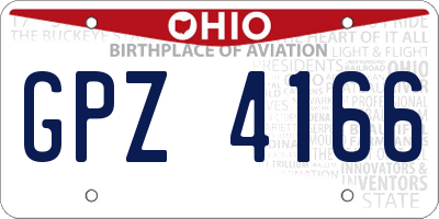 OH license plate GPZ4166