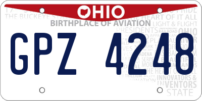 OH license plate GPZ4248