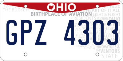 OH license plate GPZ4303