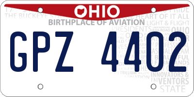 OH license plate GPZ4402