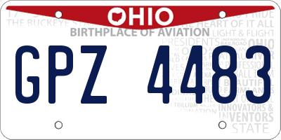 OH license plate GPZ4483