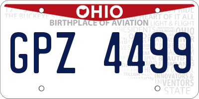 OH license plate GPZ4499