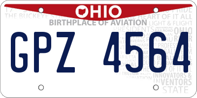 OH license plate GPZ4564