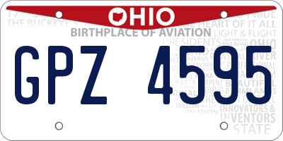 OH license plate GPZ4595