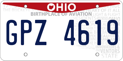 OH license plate GPZ4619