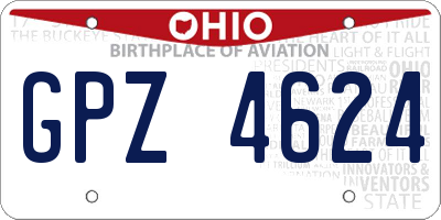 OH license plate GPZ4624