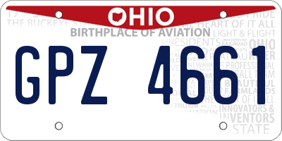 OH license plate GPZ4661