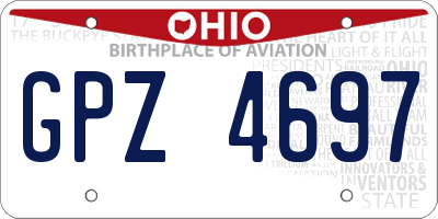 OH license plate GPZ4697