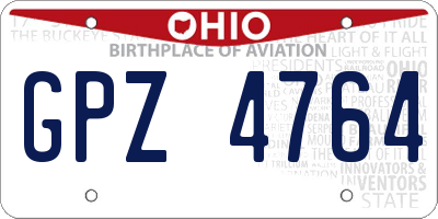 OH license plate GPZ4764