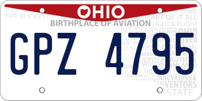 OH license plate GPZ4795