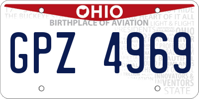 OH license plate GPZ4969