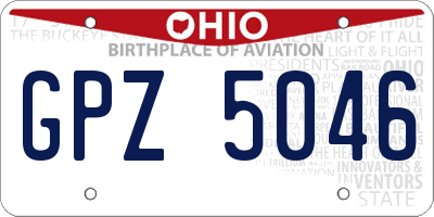 OH license plate GPZ5046
