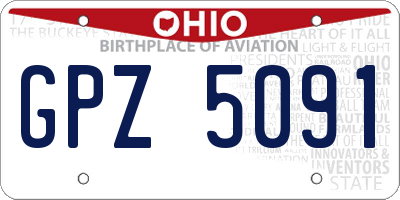 OH license plate GPZ5091