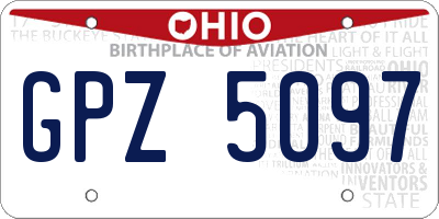 OH license plate GPZ5097