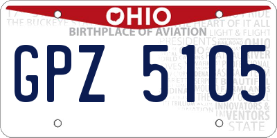 OH license plate GPZ5105